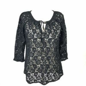 Tommy Bahama black lace top